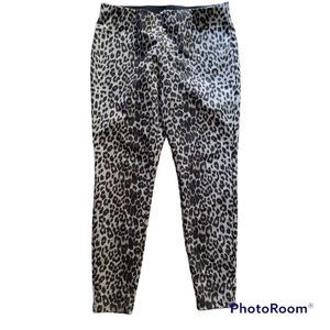 Boston Proper Womens Pant Size Large Pull-on Elastic Waist Cheetah Print.